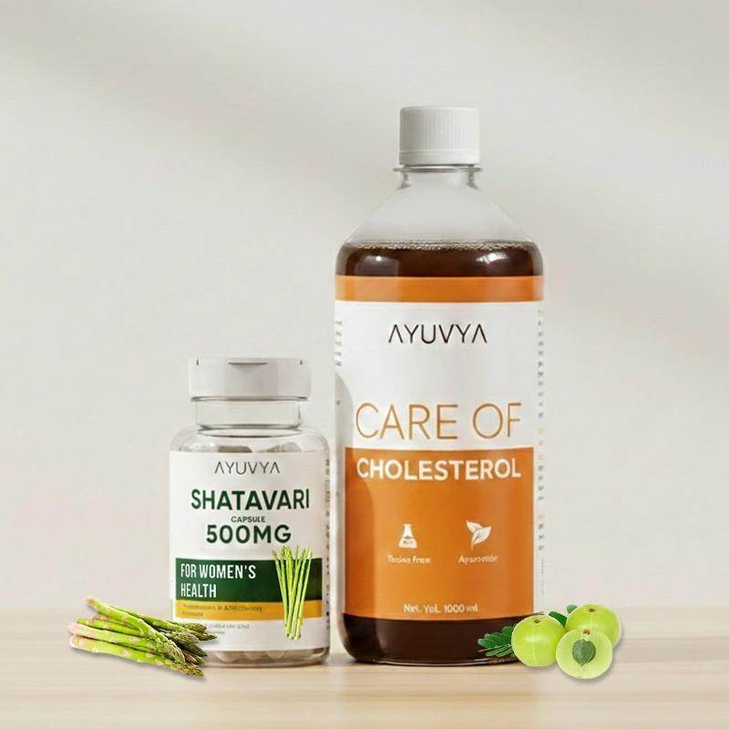 Cholesterol Juice + Shatavari Capsules Combo
