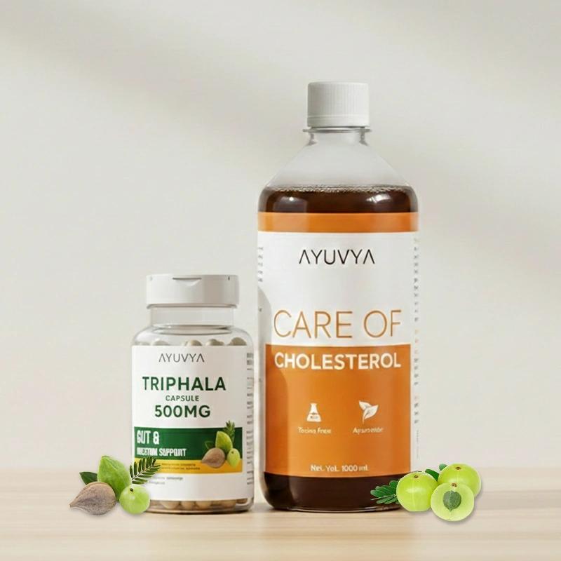 Cholesterol Juice | 1 Month Pack + Triphala Capsules