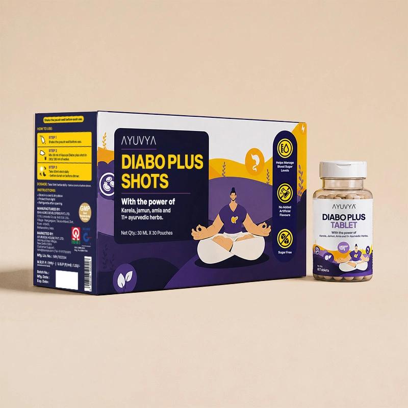Ayuvya Diabo Plus Shots + Diabo Plus Tablets | 1 Month Pack