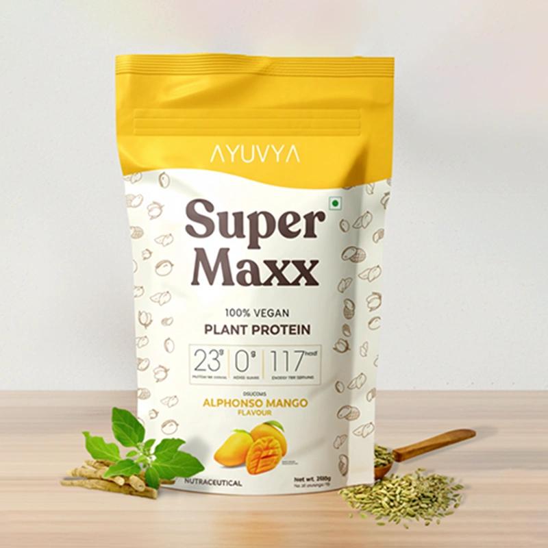 Ayuvya SuperMaxx Plant Protein Powder (Mango Flavour) | 250g